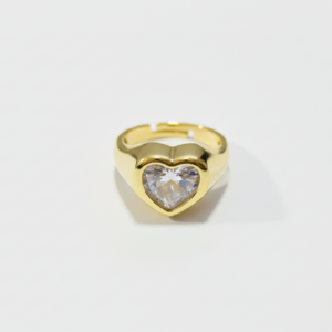 Anillo Sello de Corazón (Estilo Chunky)